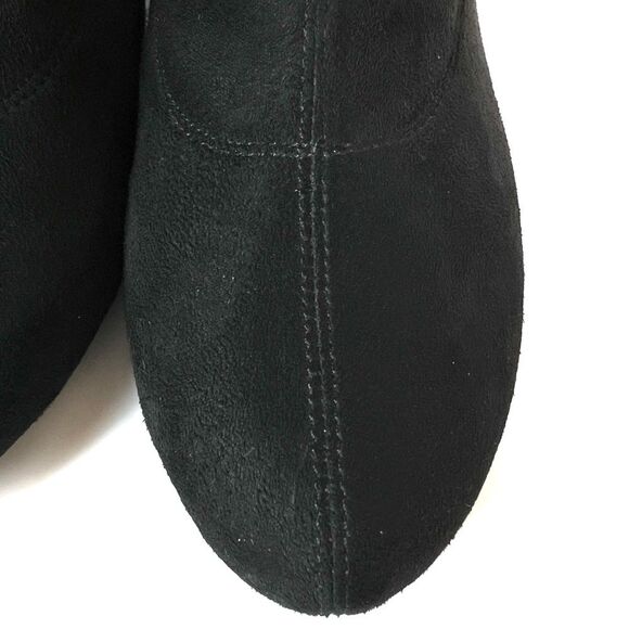 LifeStride Black Faux Suede Stretch Block Heel Comfort Ankle Bootie Boots SZ 9 - Picture 9 of 16
